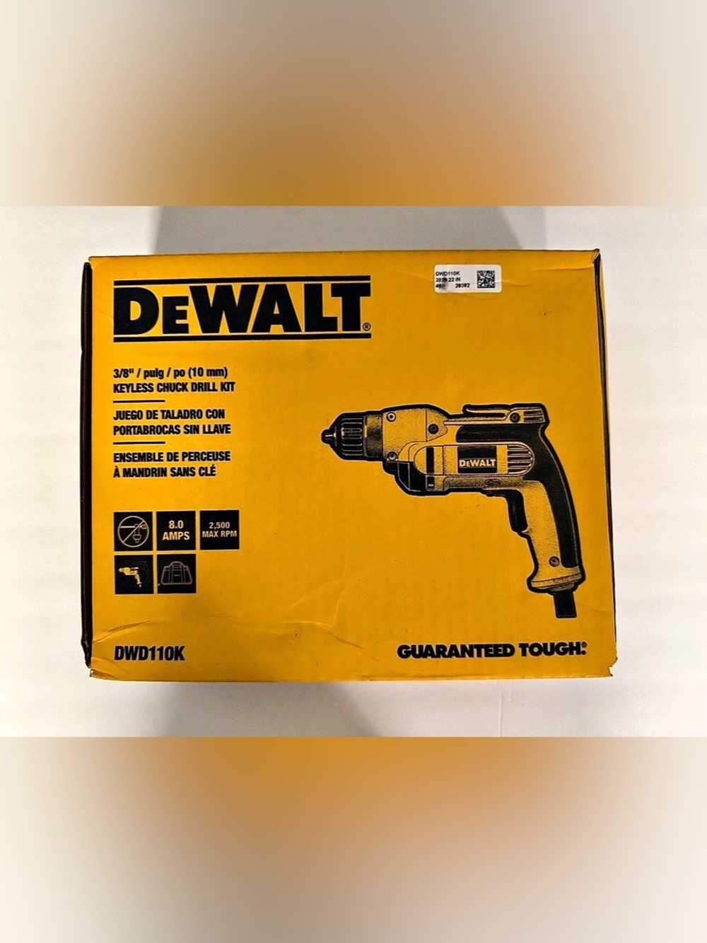 DEWALT DWD110K 3/8 in Keyless Chuck Drill Kit